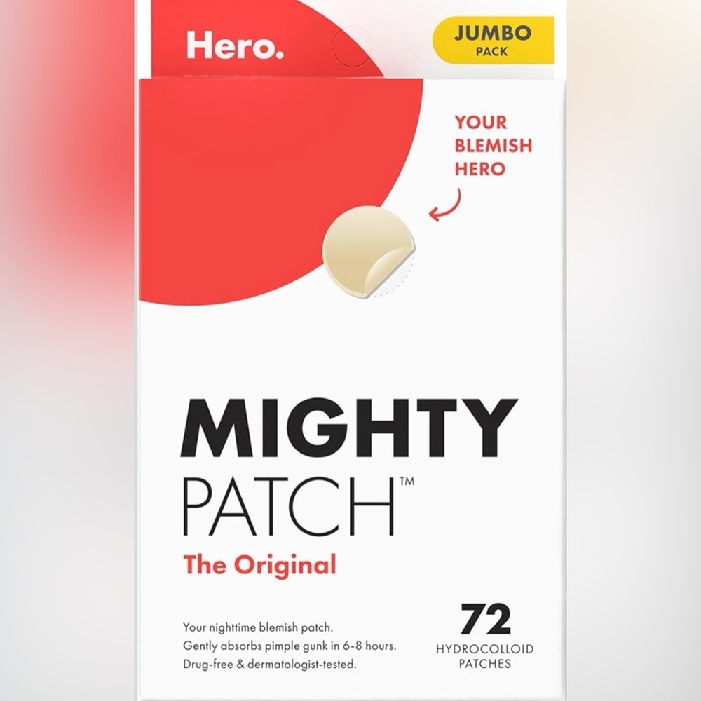 Mighty Patch Original patch from Hero Cosmetics Stickers Face & Skin (72 Count)